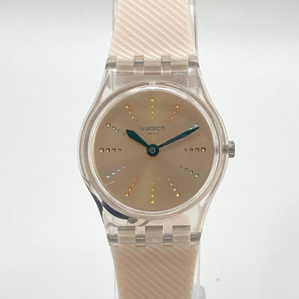 Swatch Quadretten Women's Watch 25mm Pastel Pink LK372 Swiss WR New Battery 8"